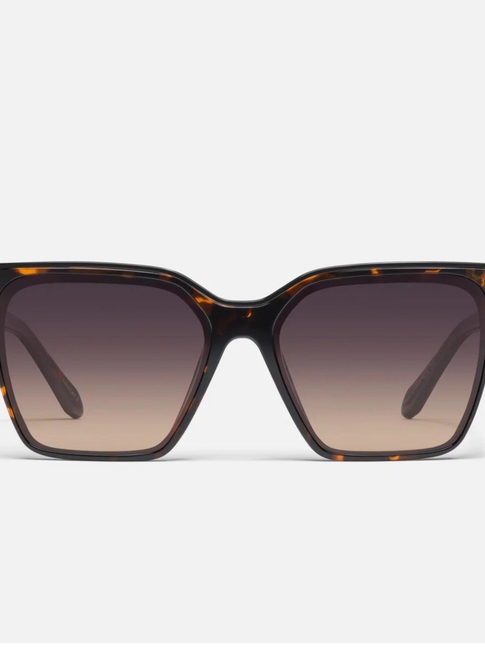 QUAY Tortoiseshell Square Gradient Sunglasses - Women